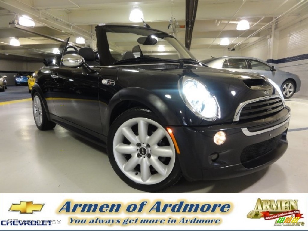 2006 Cooper S Convertible - Astro Black Metallic / Panther Black photo #1