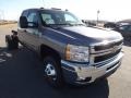 2013 Mocha Steel Metallic Chevrolet Silverado 3500HD LT Extended Cab 4x4 Dually Chassis  photo #3