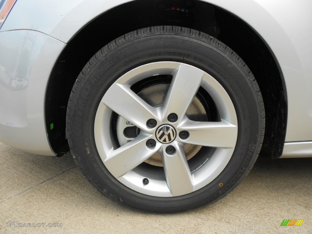 2013 Jetta TDI Sedan - Reflex Silver Metallic / Titan Black photo #9