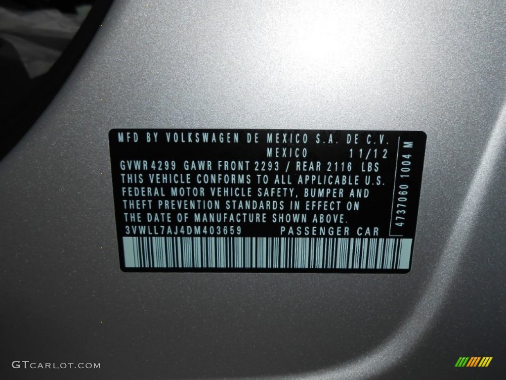 2013 Jetta TDI Sedan - Reflex Silver Metallic / Titan Black photo #23