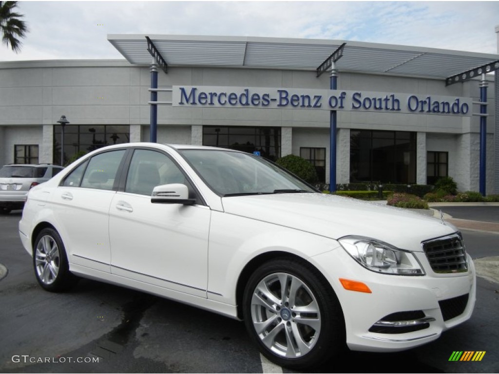 2013 C 250 Luxury - Polar White / Almond Beige photo #1