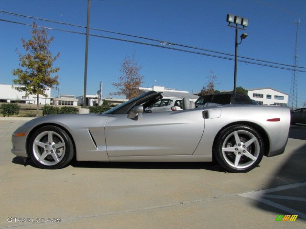 2005 Corvette Convertible - Machine Silver / Steel Grey photo #13