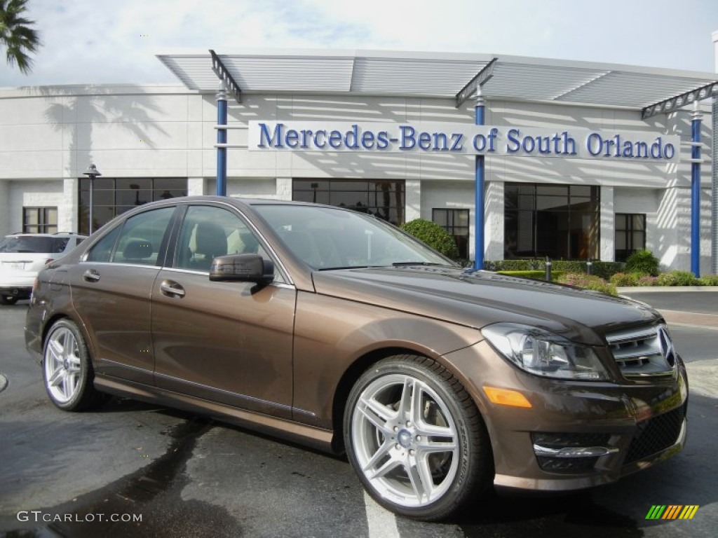 2013 C 250 Sport - Dolomite Brown Metallic / Almond Beige photo #1