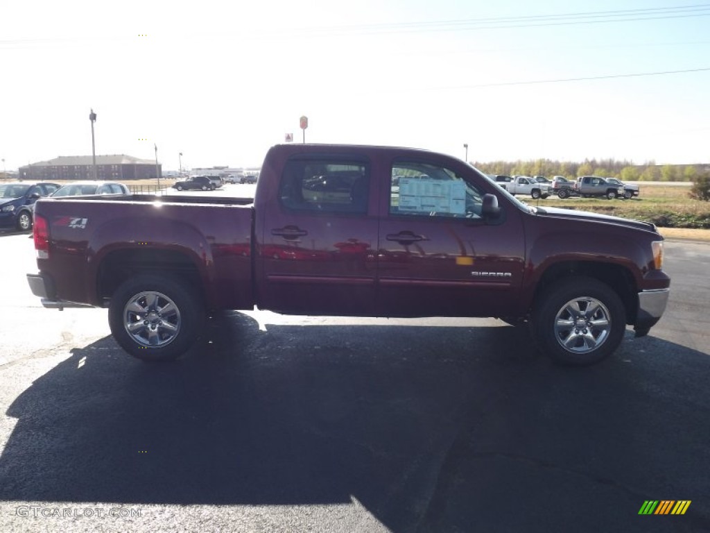2013 Sierra 1500 SLT Crew Cab 4x4 - Sonoma Red Metallic / Cocoa/Light Cashmere photo #4