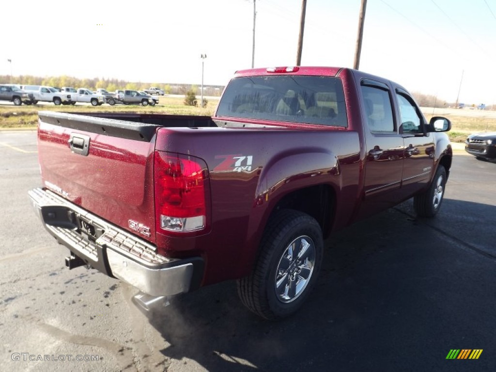 2013 Sierra 1500 SLT Crew Cab 4x4 - Sonoma Red Metallic / Cocoa/Light Cashmere photo #5
