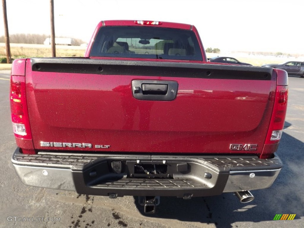 2013 Sierra 1500 SLT Crew Cab 4x4 - Sonoma Red Metallic / Cocoa/Light Cashmere photo #6