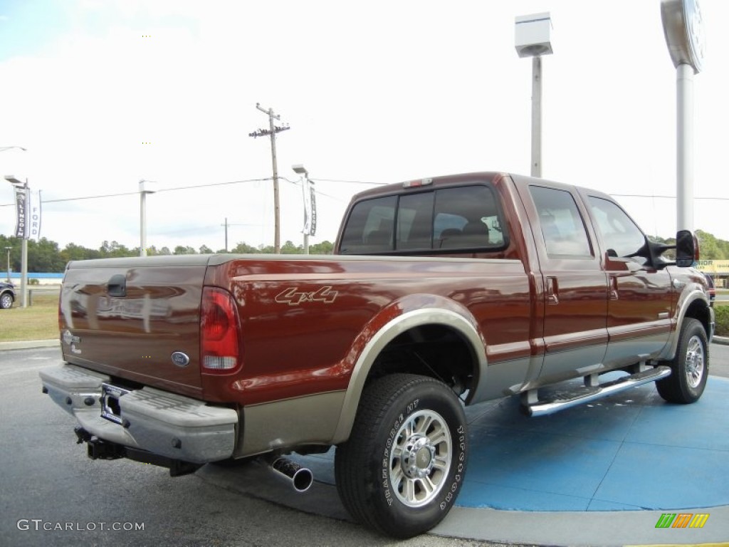 2006 F350 Super Duty King Ranch Crew Cab 4x4 - Dark Copper Metallic / Castano Brown Leather photo #6