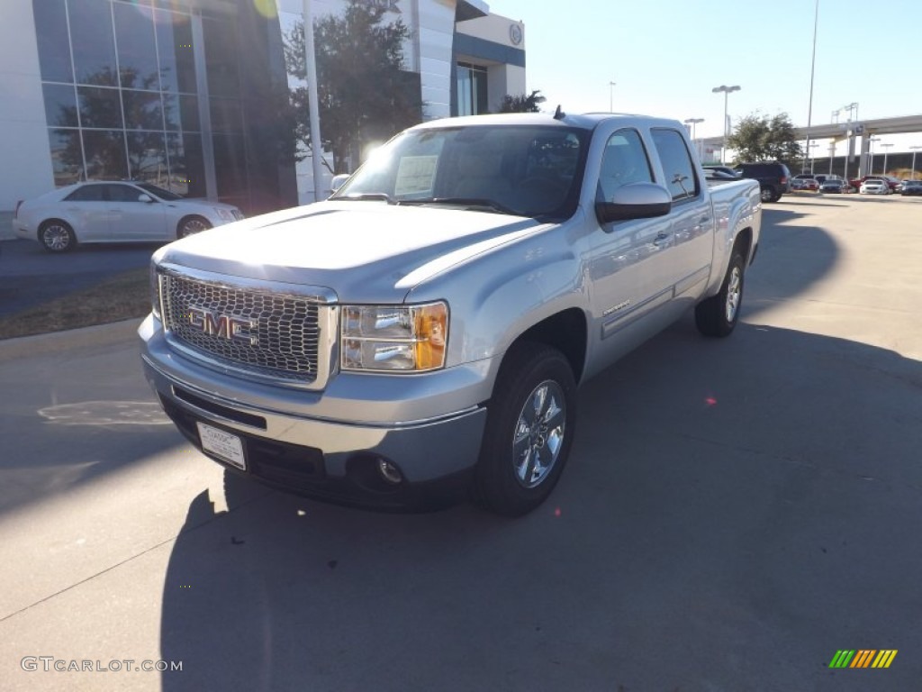 2013 Sierra 1500 SLT Crew Cab - Quicksilver Metallic / Cocoa/Light Cashmere photo #1