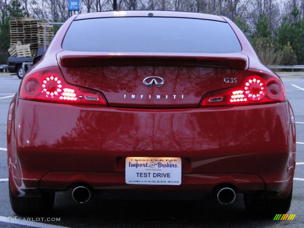 2007 G 35 Coupe - Laser Red / Wheat Beige photo #9