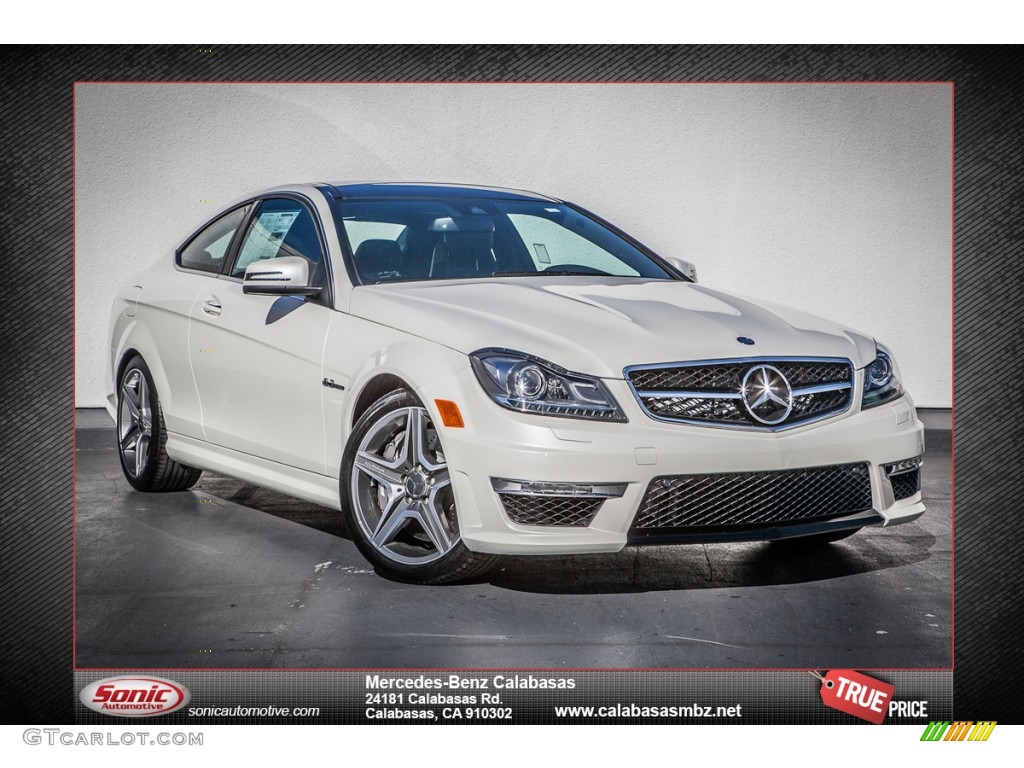 2013 C 63 AMG Coupe - Diamond White Metallic / Black photo #1