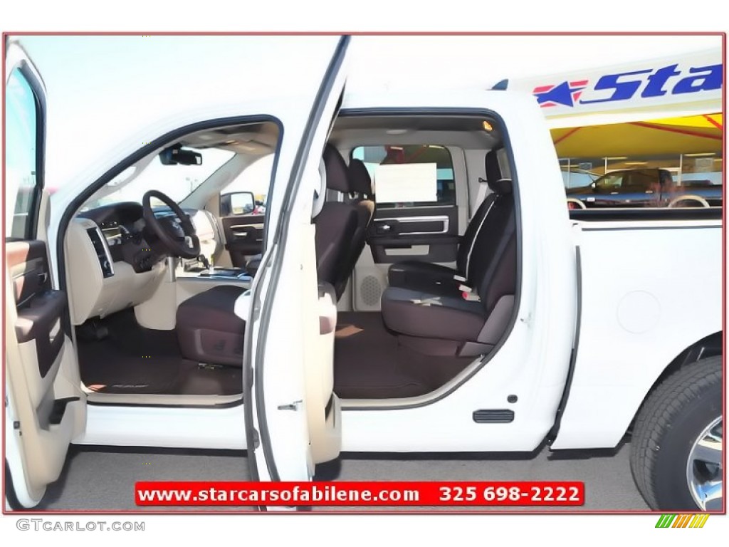 2013 1500 Lone Star Crew Cab 4x4 - Bright White / Canyon Brown/Light Frost Beige photo #22