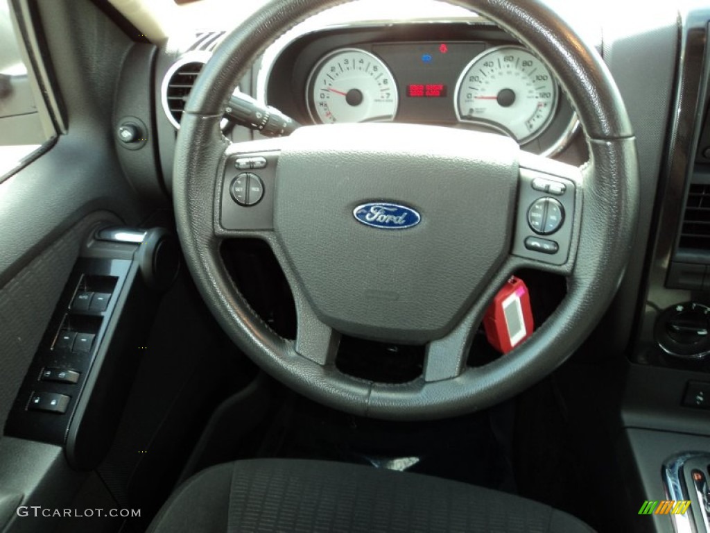 2010 Ford Explorer XLT Sport Black Steering Wheel Photo #74715307