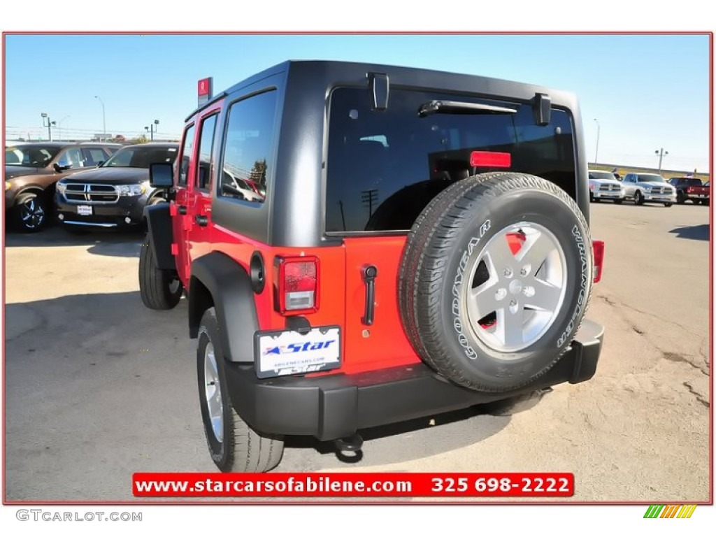 2013 Wrangler Unlimited Sport S 4x4 - Rock Lobster Red / Black photo #4