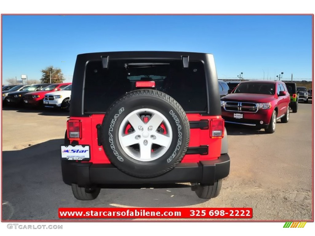 2013 Wrangler Unlimited Sport S 4x4 - Rock Lobster Red / Black photo #5