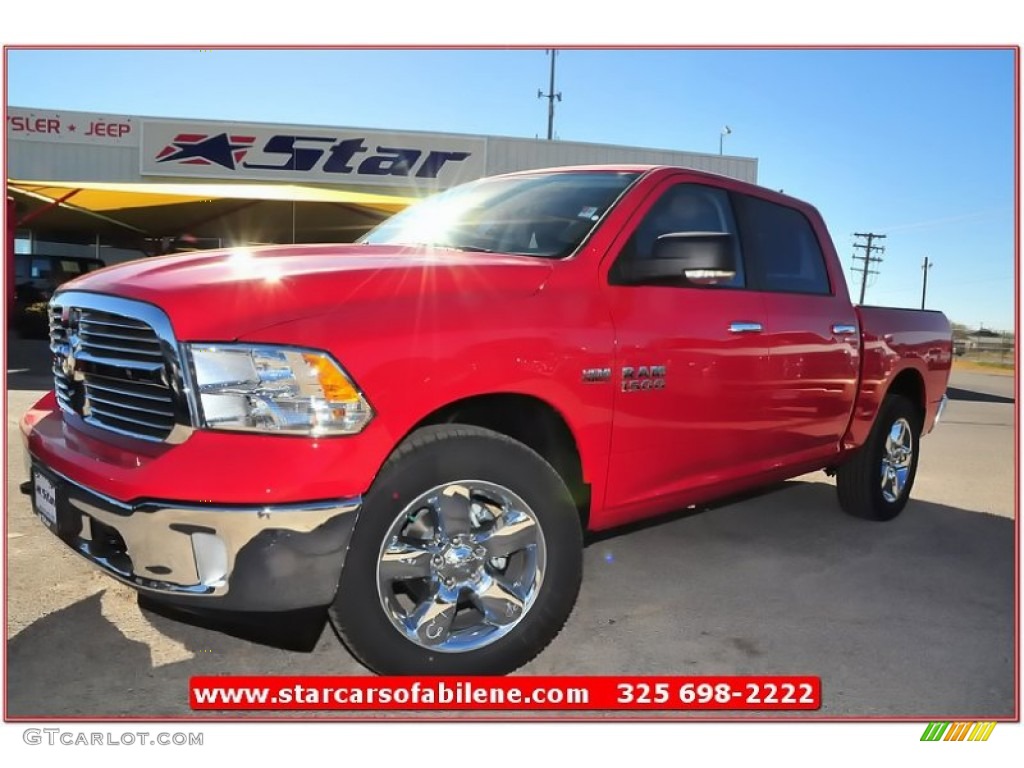 2013 1500 Lone Star Crew Cab 4x4 - Flame Red / Black/Diesel Gray photo #1