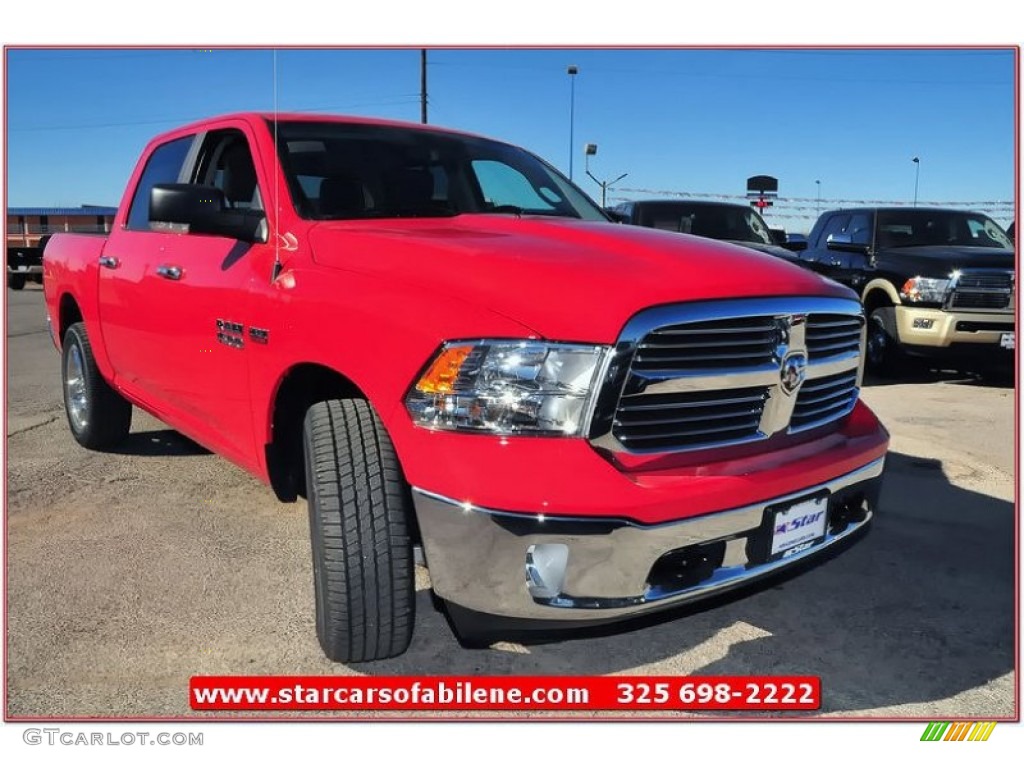 2013 1500 Lone Star Crew Cab 4x4 - Flame Red / Black/Diesel Gray photo #11