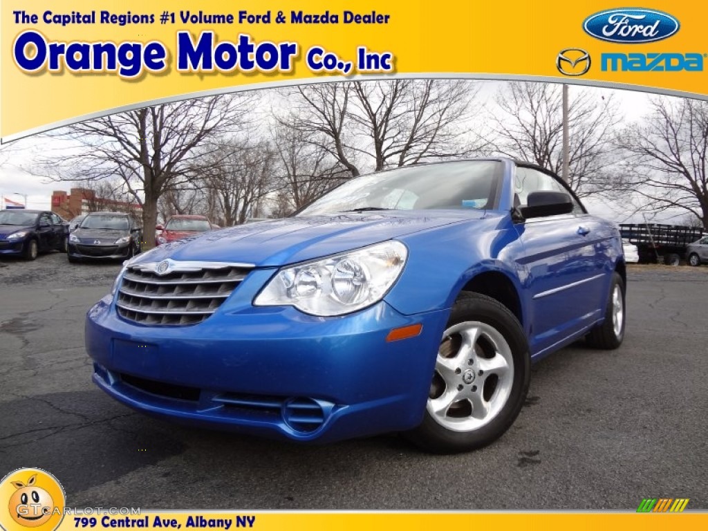 2008 Sebring LX Convertible - Deep Water Blue Pearl / Dark Slate Gray/Light Slate Gray photo #1