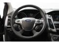 Charcoal Black Leather 2012 Ford Focus Titanium 5-Door Steering Wheel