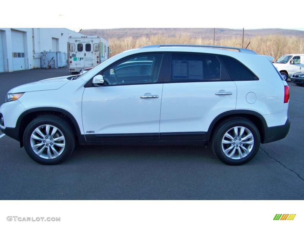 2011 Sorento EX AWD - Snow White Pearl / Beige photo #6