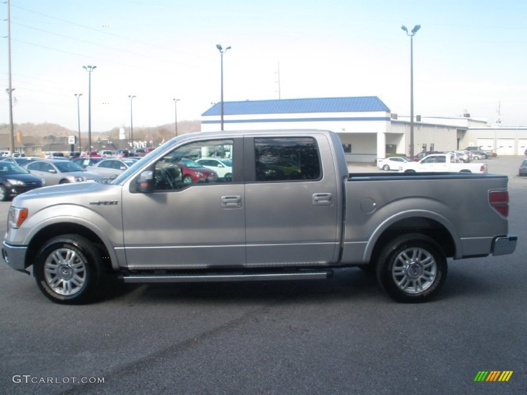 2010 F150 Lariat SuperCrew - Ingot Silver Metallic / Black photo #12