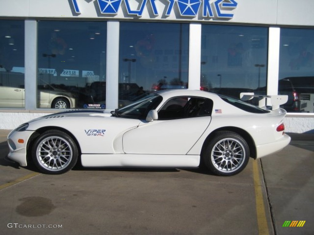 1998 Viper GTS-R - Viper White w/Blue Stripes / Black/Black photo #1