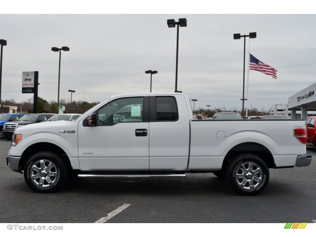 2013 F150 XLT SuperCab - Oxford White / Steel Gray photo #5