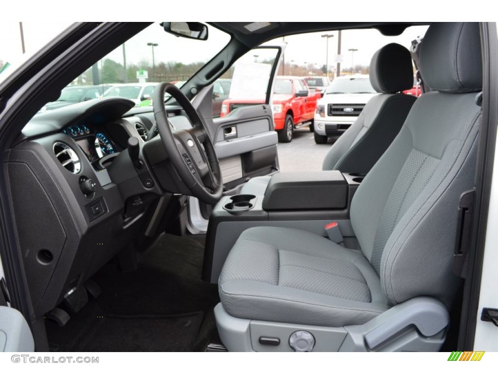 Steel Gray Interior 2013 Ford F150 XLT SuperCab Photo #74729540
