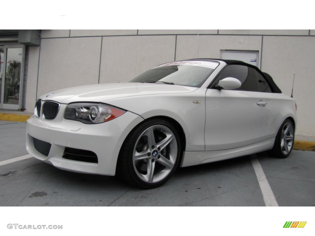 2008 1 Series 135i Convertible - Alpine White / Black photo #1