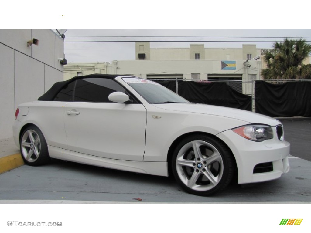 2008 1 Series 135i Convertible - Alpine White / Black photo #2