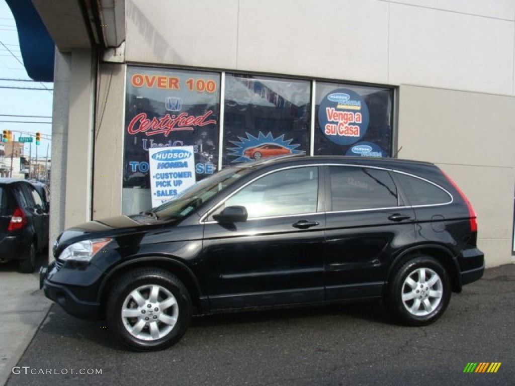 2009 CR-V EX 4WD - Crystal Black Pearl / Ivory photo #3