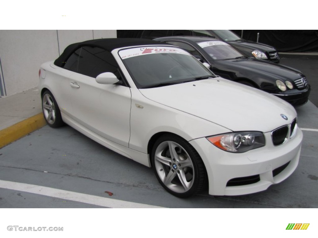 2008 1 Series 135i Convertible - Alpine White / Black photo #10