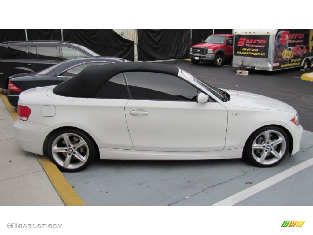2008 1 Series 135i Convertible - Alpine White / Black photo #11