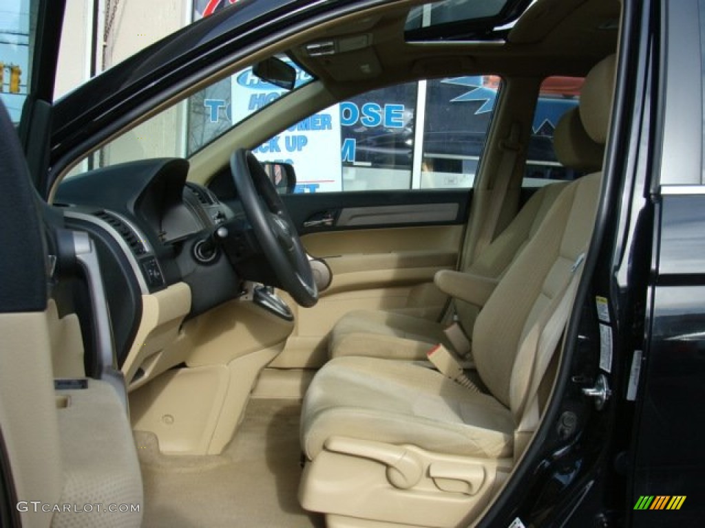2009 CR-V EX 4WD - Crystal Black Pearl / Ivory photo #7