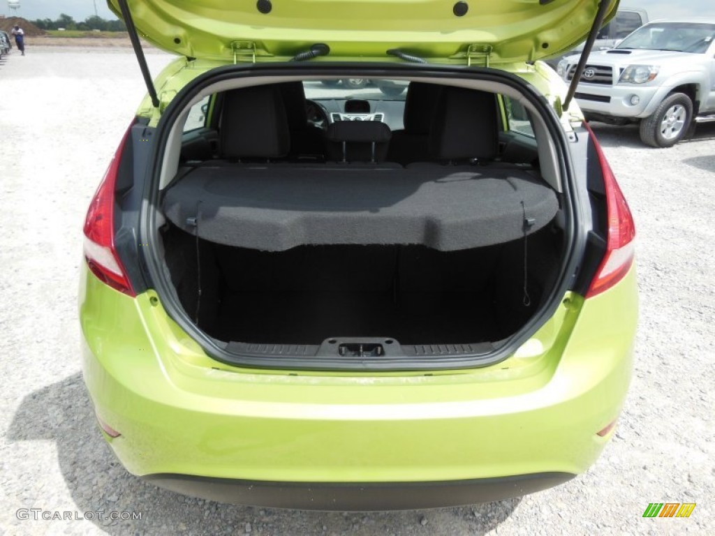 2011 Fiesta SES Hatchback - Lime Squeeze Metallic / Charcoal Black/Blue Cloth photo #4