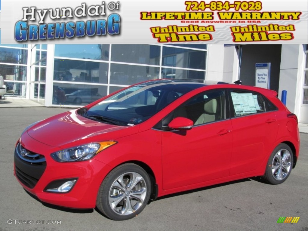 2013 Elantra GT - Volcanic Red / Black photo #1