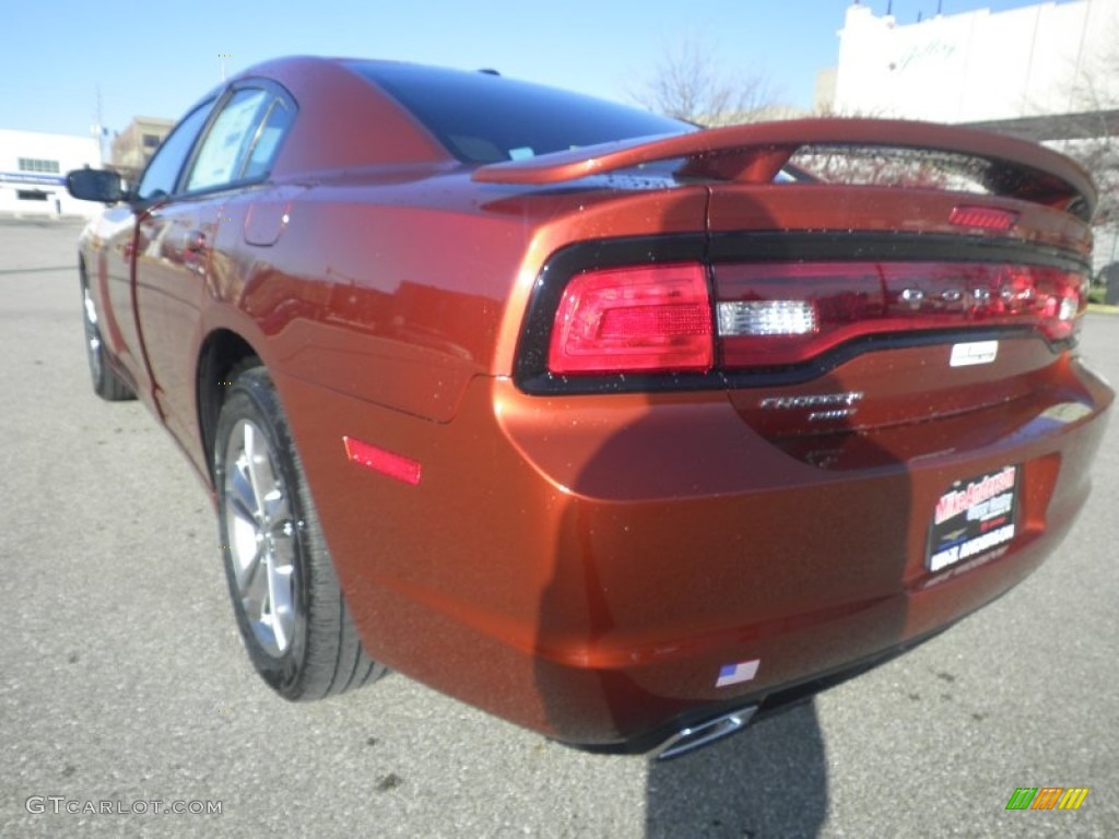 2013 Charger SXT AWD - Copperhead Pearl / Black photo #3