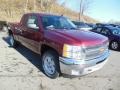 2013 Deep Ruby Metallic Chevrolet Silverado 1500 LT Extended Cab 4x4  photo #2