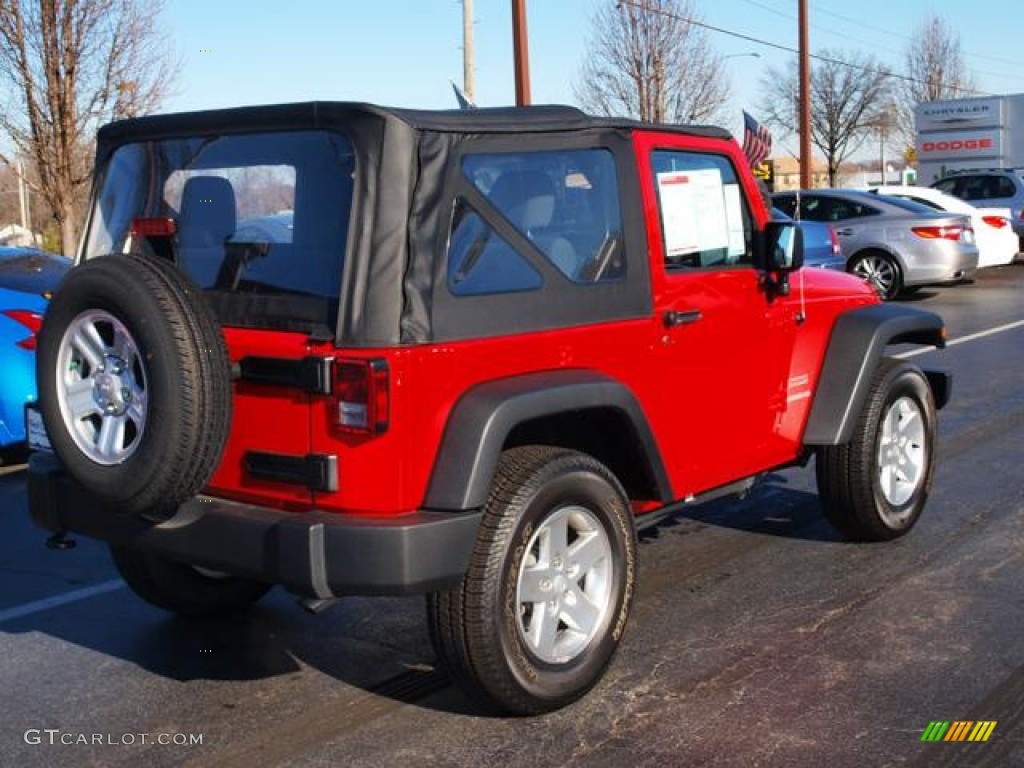 Flame Red 2012 Jeep Wrangler Sport S 4x4 Exterior Photo #74739098