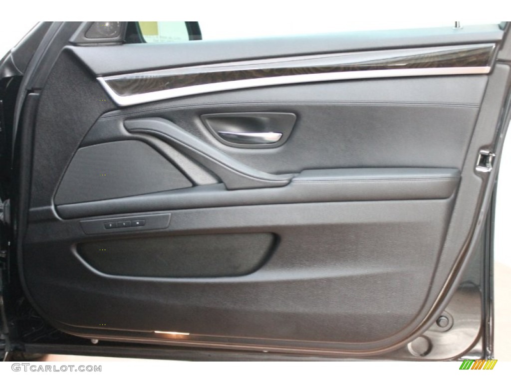 2011 BMW 5 Series 535i Sedan Black Door Panel Photo #74739647