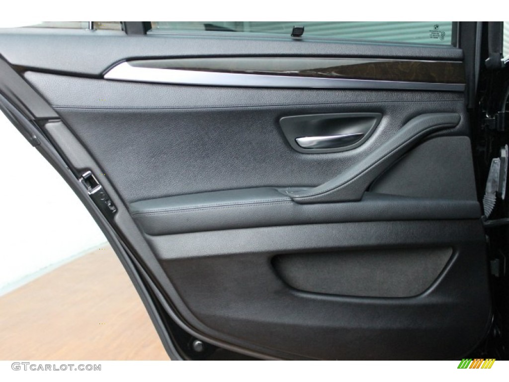 2011 BMW 5 Series 535i Sedan Black Door Panel Photo #74739669