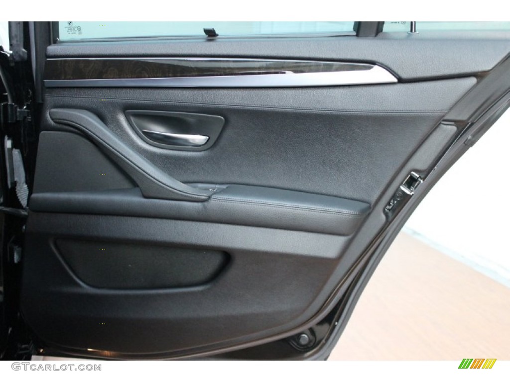 2011 BMW 5 Series 535i Sedan Black Door Panel Photo #74739685