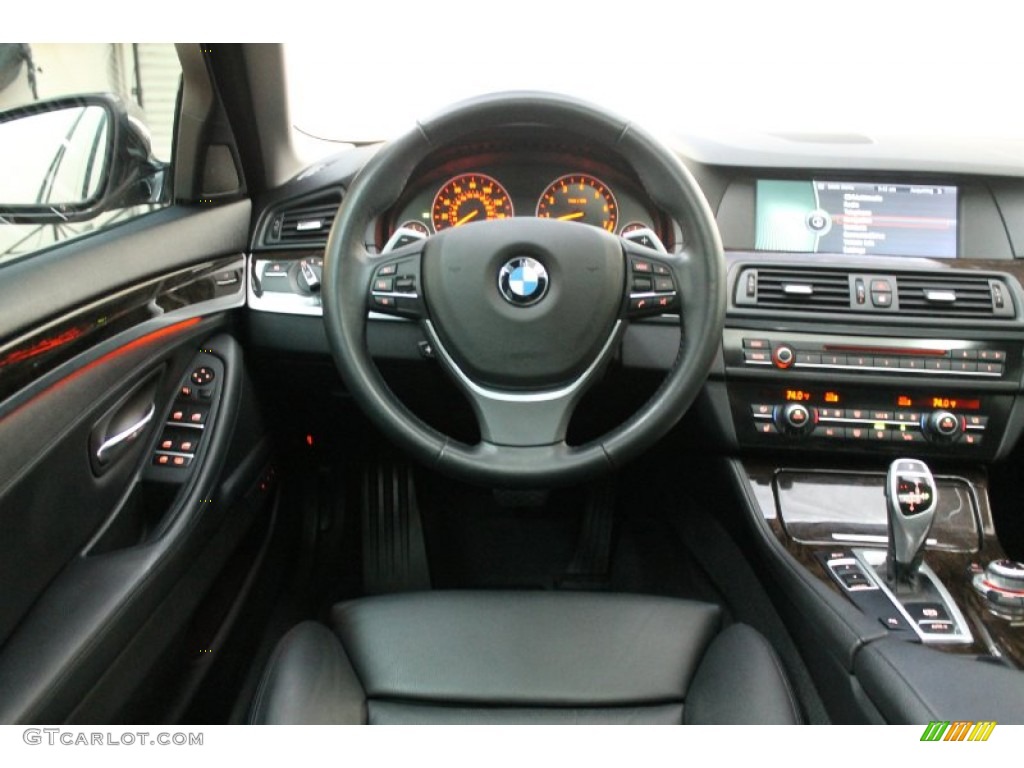 2011 BMW 5 Series 535i Sedan Black Dashboard Photo #74739748