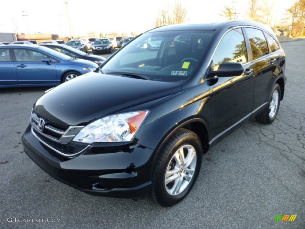 2010 CR-V EX AWD - Crystal Black Pearl / Black photo #3