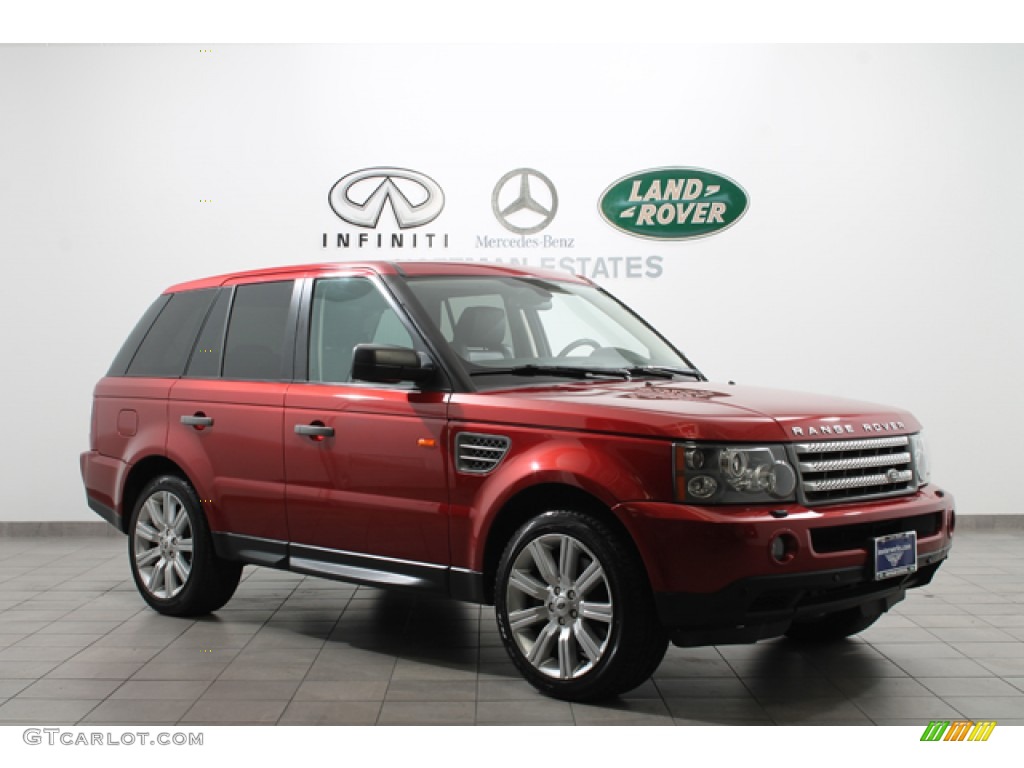 2008 Range Rover Sport Supercharged - Rimini Red Metallic / Ebony Black photo #1