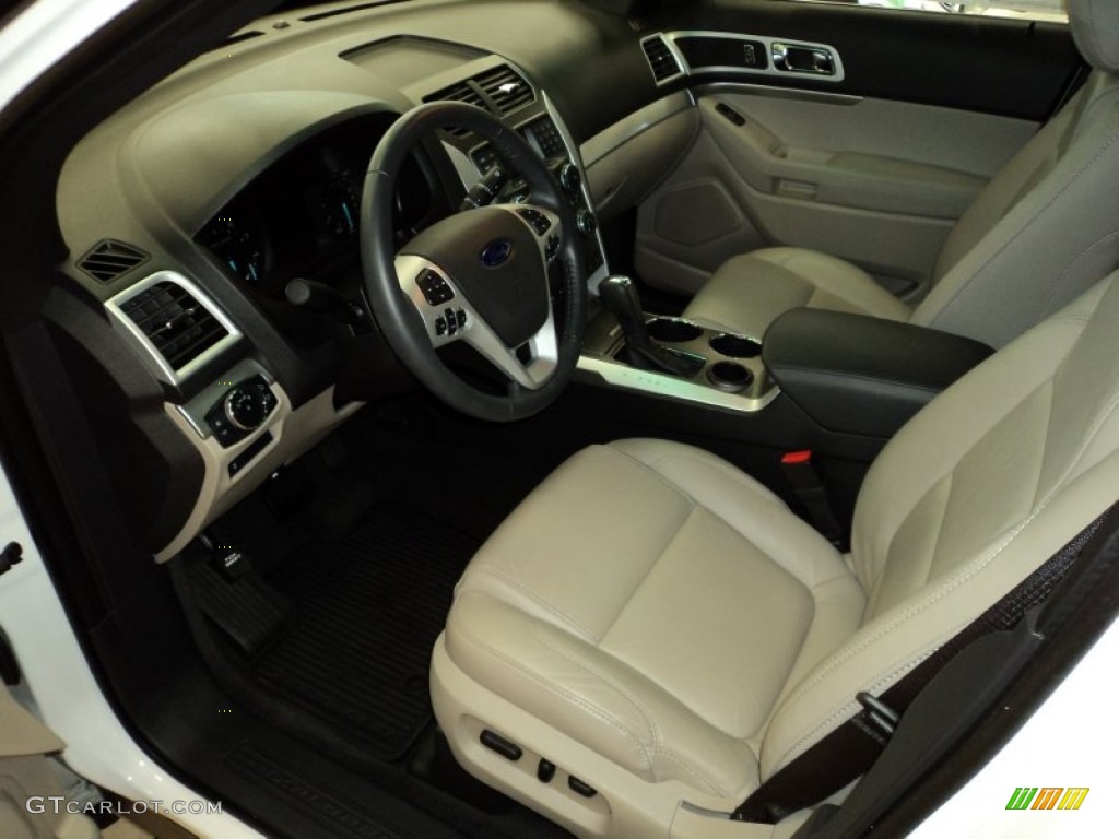 2012 Explorer XLT EcoBoost - White Platinum Tri-Coat / Medium Light Stone photo #16