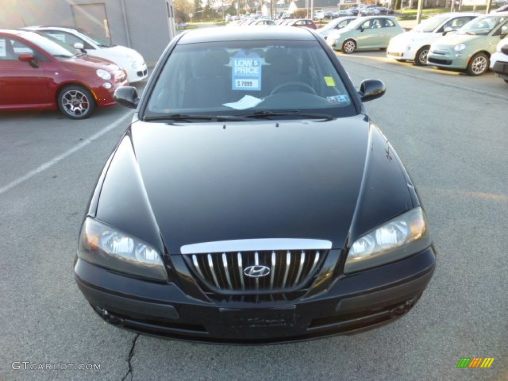 2006 Elantra GLS Hatchback - Ebony Black / Gray photo #2