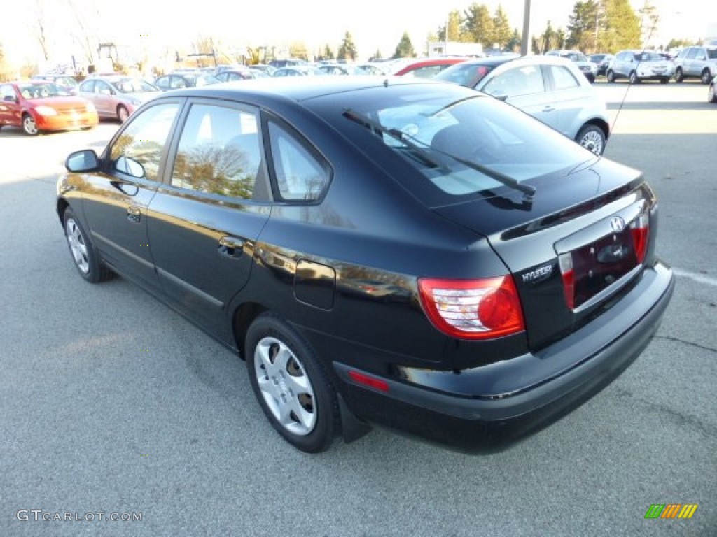 2006 Elantra GLS Hatchback - Ebony Black / Gray photo #5