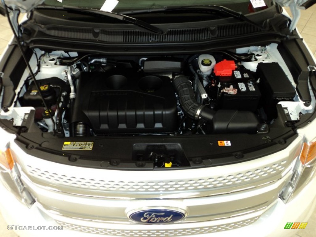 2012 Explorer XLT EcoBoost - White Platinum Tri-Coat / Medium Light Stone photo #30