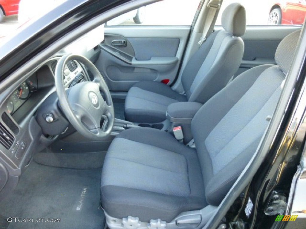 2006 Elantra GLS Hatchback - Ebony Black / Gray photo #16