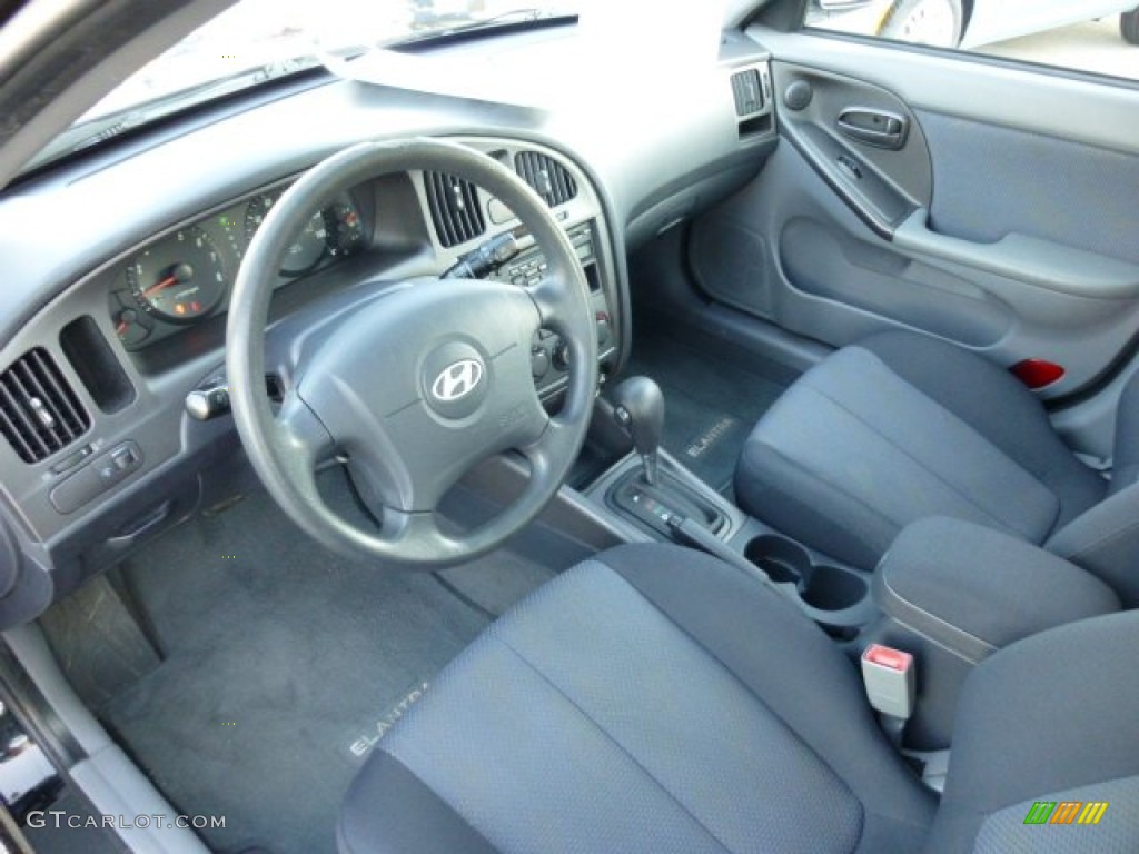 2006 Elantra GLS Hatchback - Ebony Black / Gray photo #17